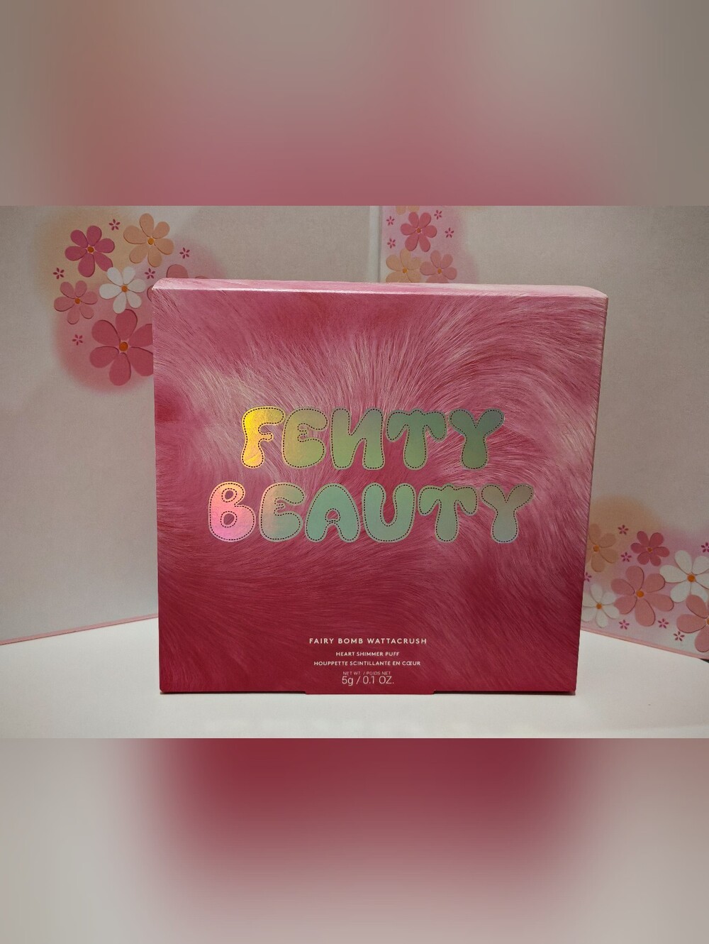 Fenty Beauty Pink Fairy Bomb Wattacrush Heart Shimmer Puff Limited Edition